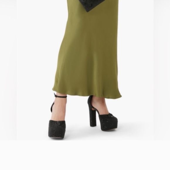 Kurt Geiger Sparkling Black Platform Sandals - Picture 3 of 4